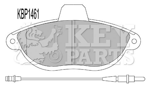 KEY PARTS Комплект тормозных колодок, дисковый тормоз KBP1461